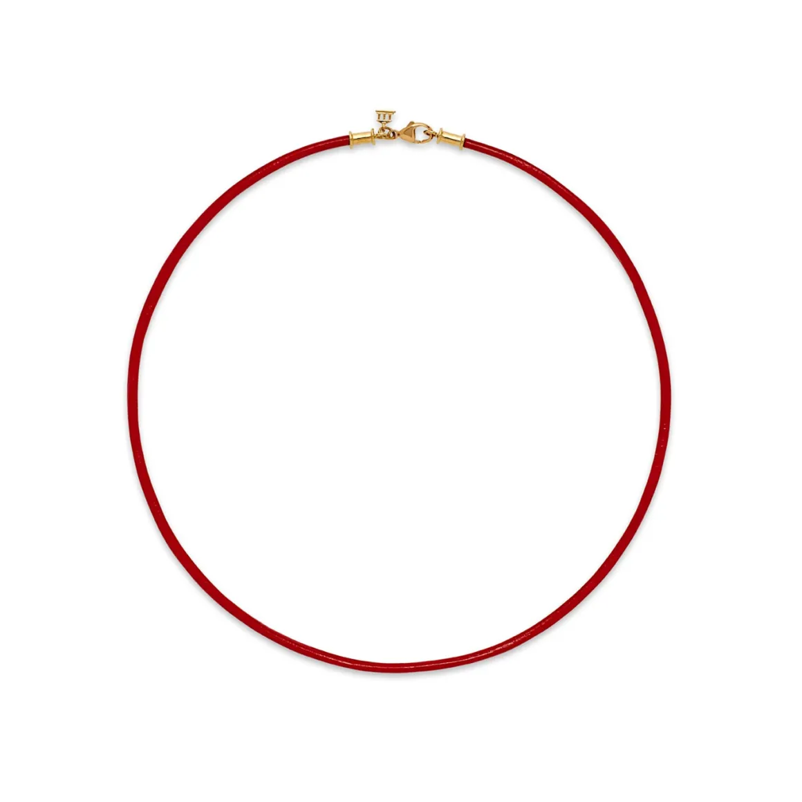 18K RED LEATHER CORD