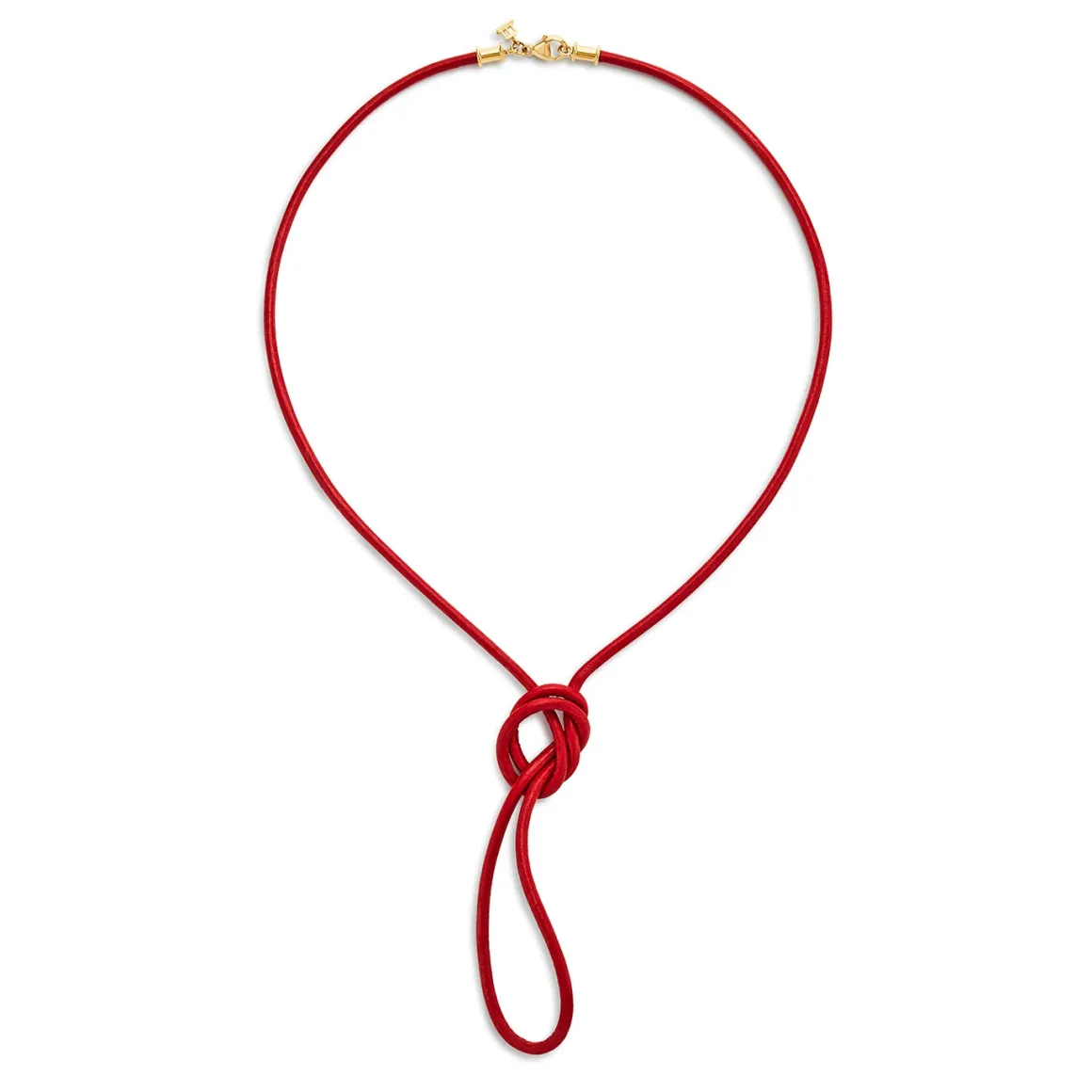 18K RED LEATHER CORD