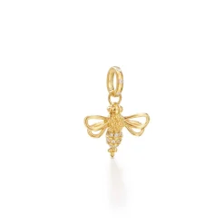 18K RESTING BEE PENDANT