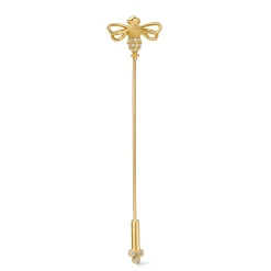 18K RESTING BEE PIN
