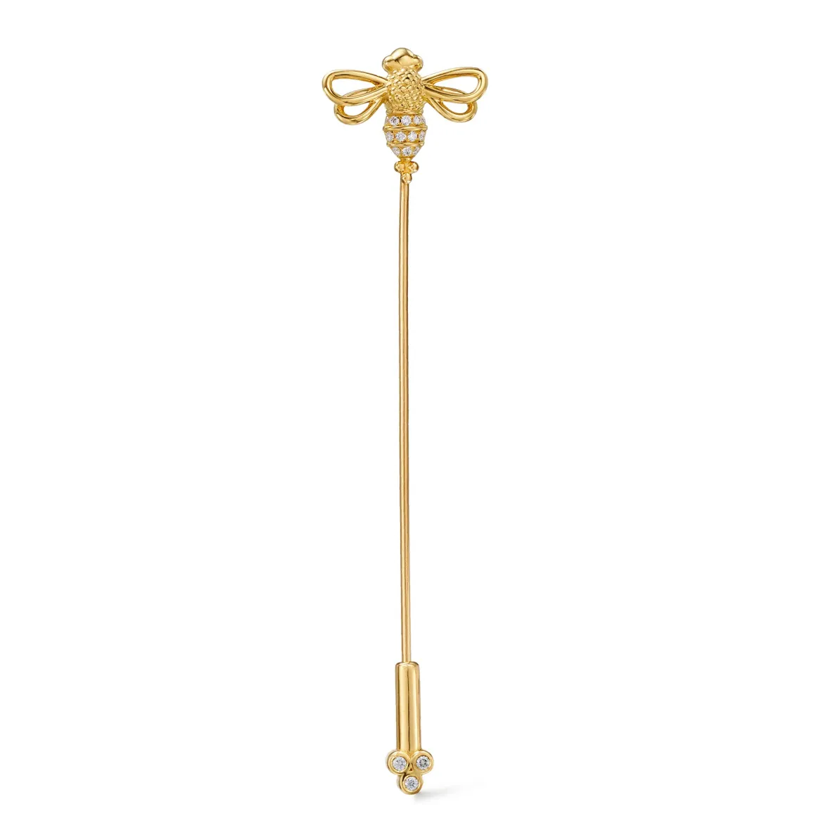 18K RESTING BEE PIN