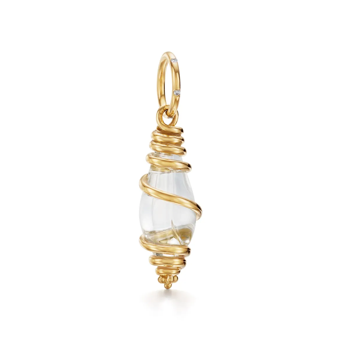 18K SMALL CRYSTAL SHELL PENDANT