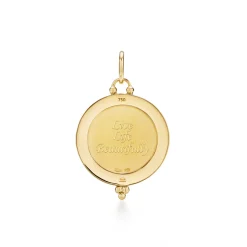 18K SMALL DIAMOND PAVÉ ANGEL PENDANT