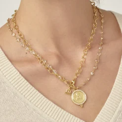 18K SMALL DIAMOND PAVÉ ANGEL PENDANT