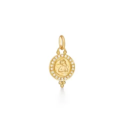 18K SMALL DIAMOND PAVÉ ANGEL PENDANT