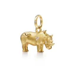 18K SMALL KIFARU RHINO PENDANT