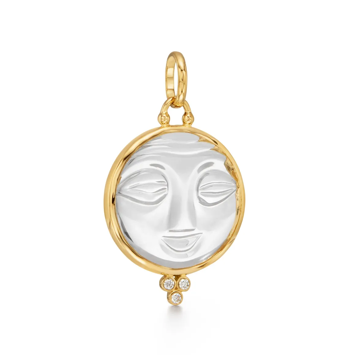 18K SMALL MOONFACE PENDANT