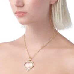 18K SMALL PAVÉ HEART PENDANT