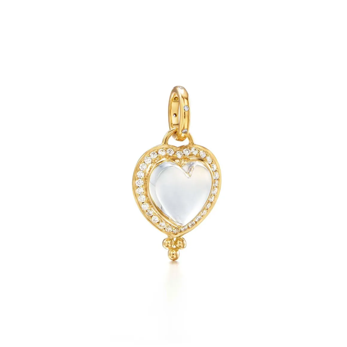18K SMALL PAVÉ HEART PENDANT