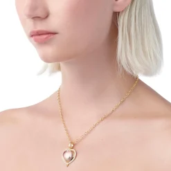 18K SMALL PAVÉ HEART PENDANT