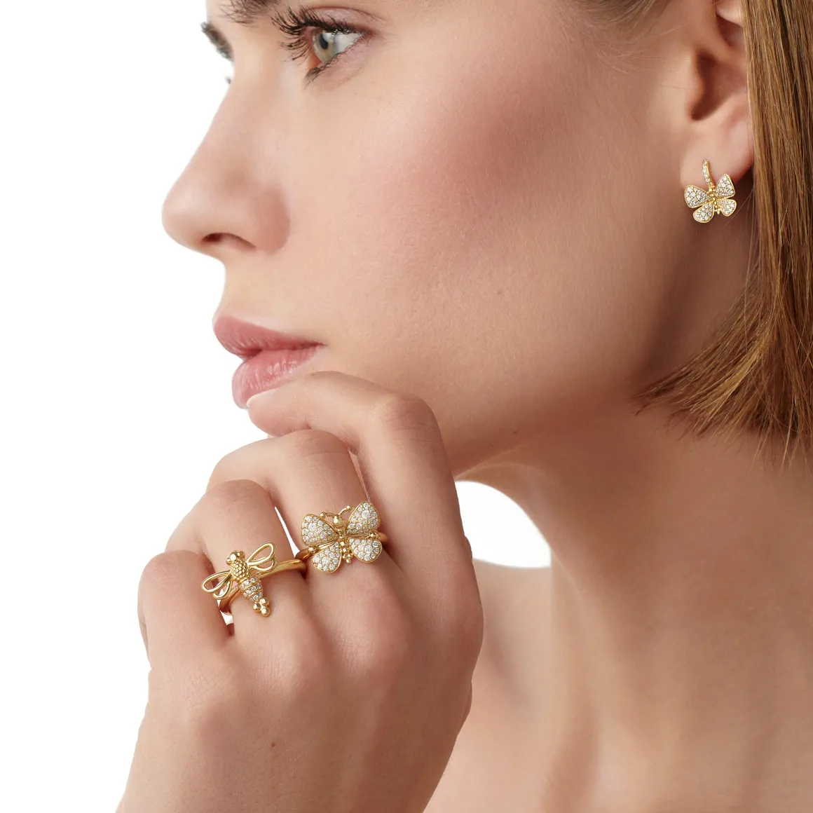 18K SNOW BUTTERFLY RING