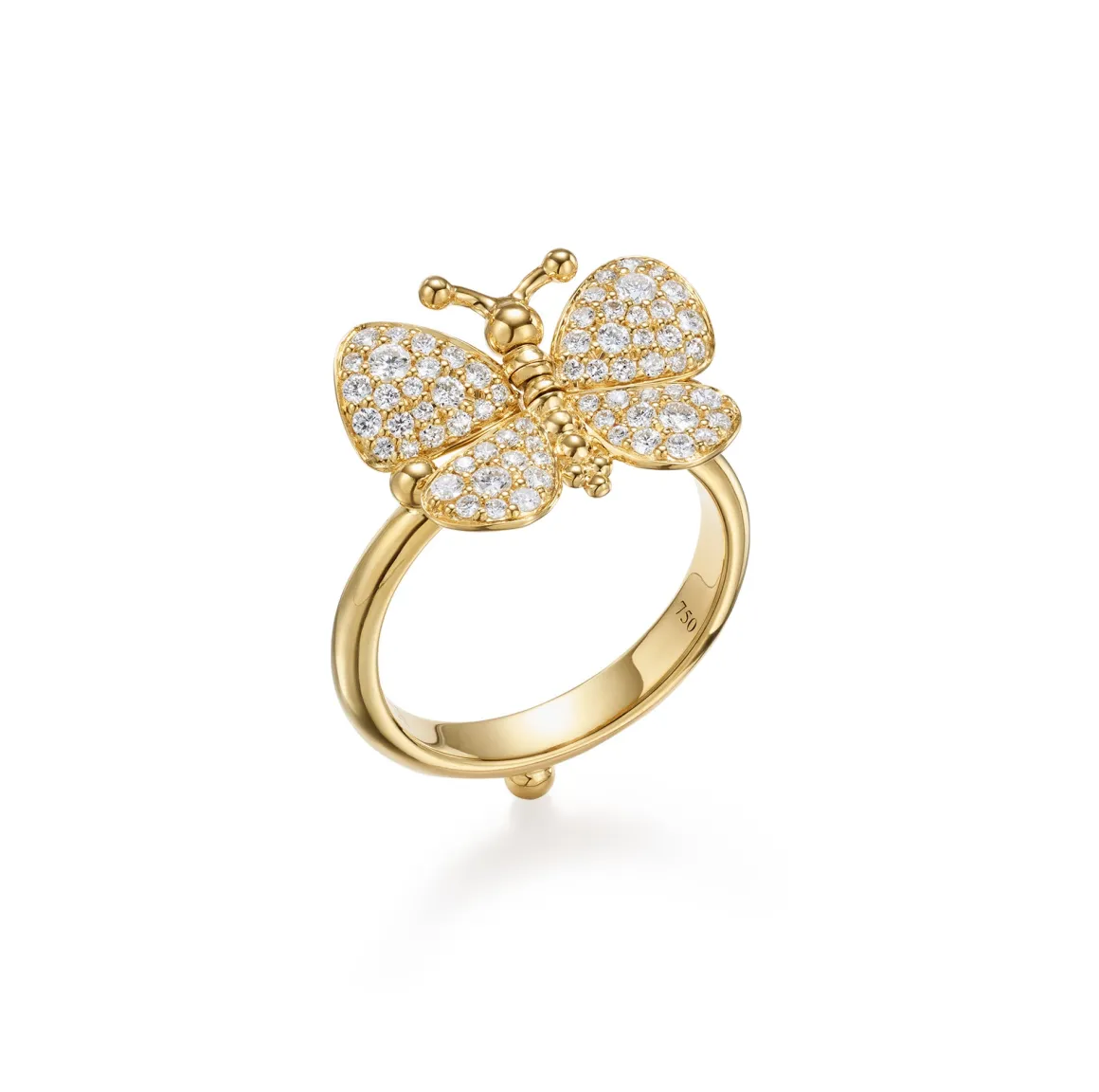 18K SNOW BUTTERFLY RING
