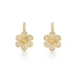 18K SNOW FLOWER EARRINGS