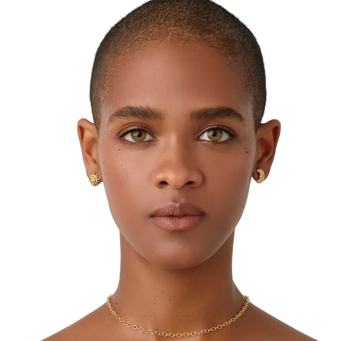 18K SOLE LUNA POST EARRINGS