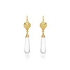 18K SPIRAL AMULET DROP EARRINGS