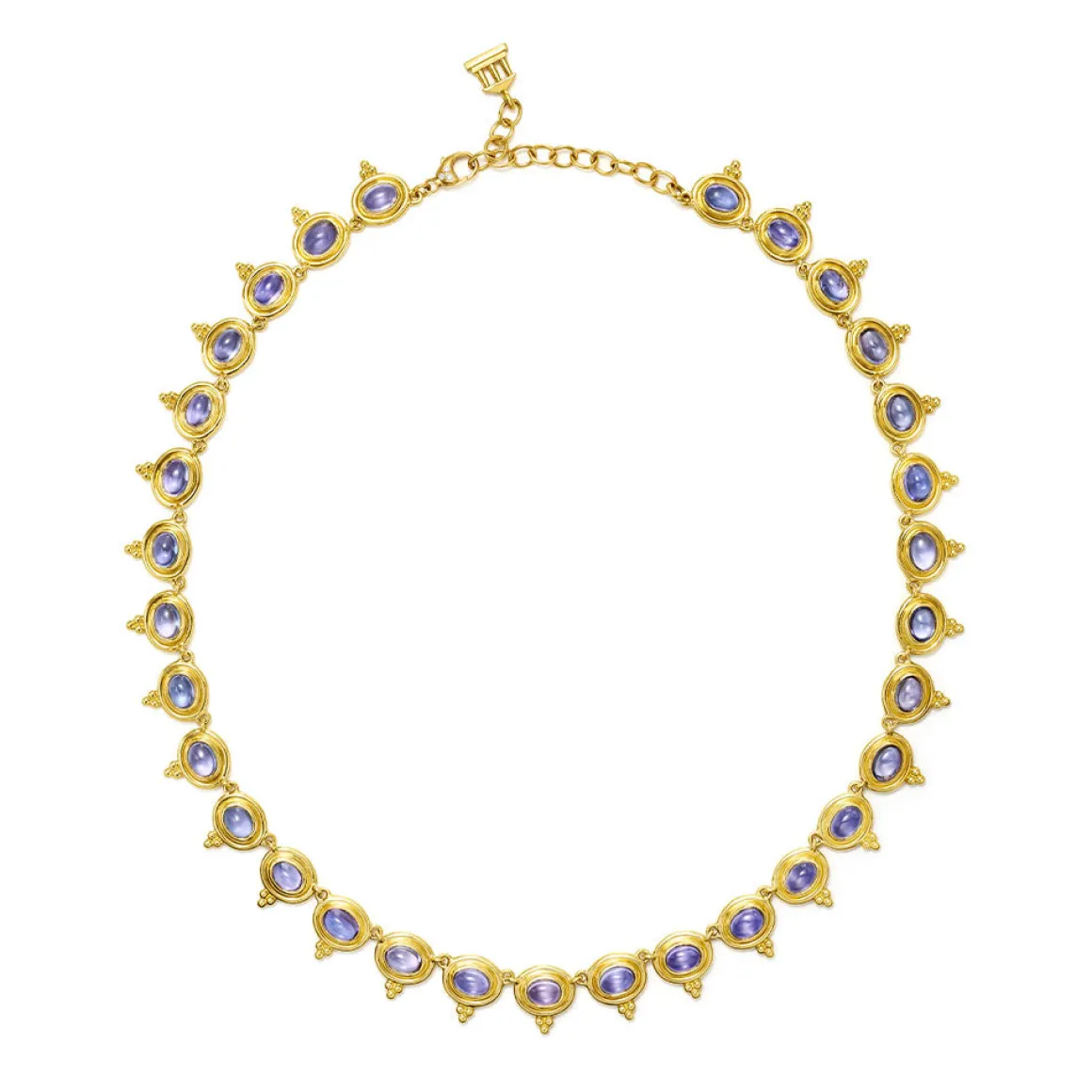 18K TANZANITE TEMPLE NECKLACE