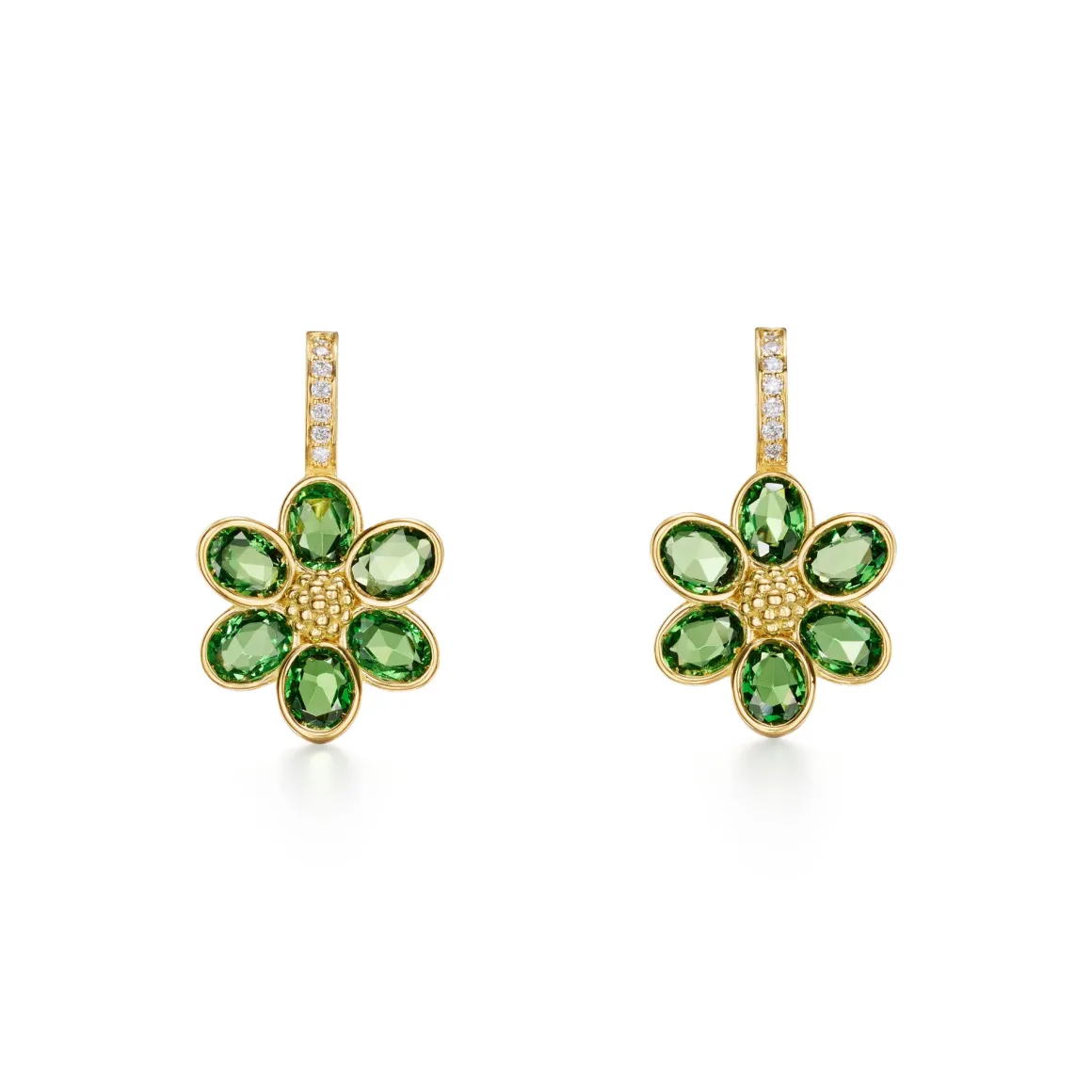 18K TSAVORITE FIORI EARRINGS