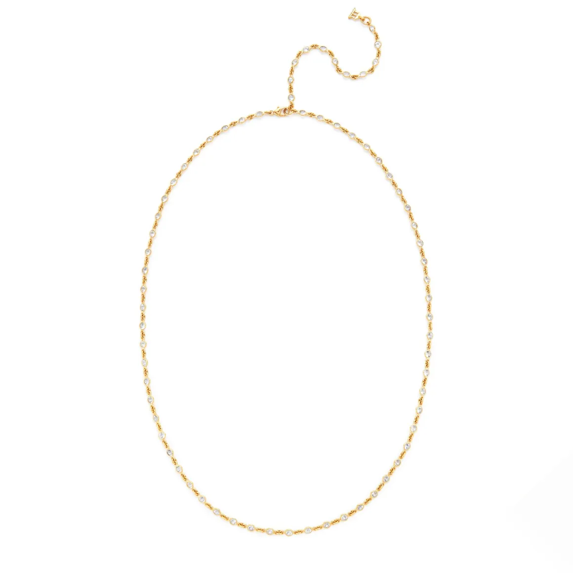 18K WHITE SAPPHIRE CHAIN